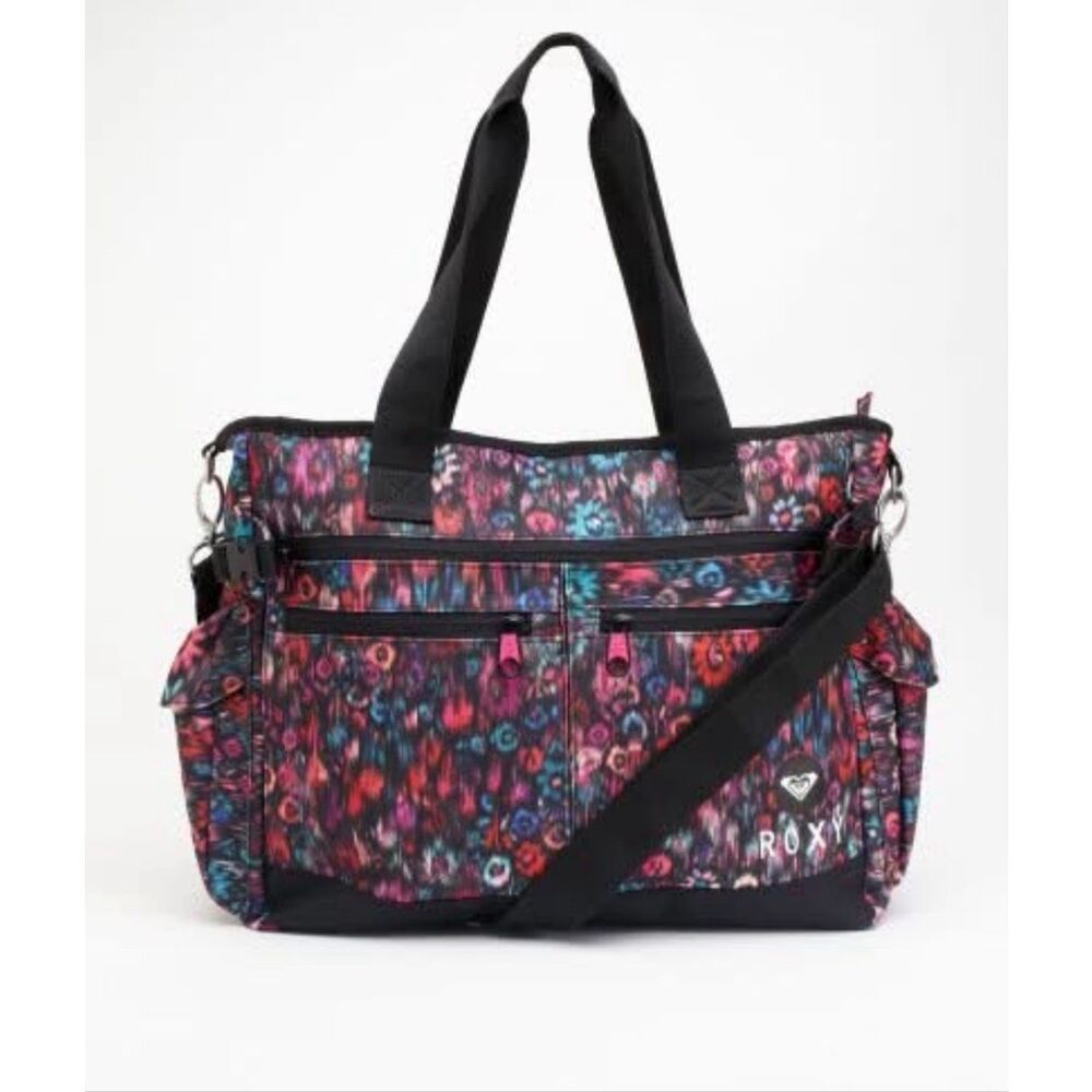 Roxy Watercolor Floral Duffle Overnight Travel Bag